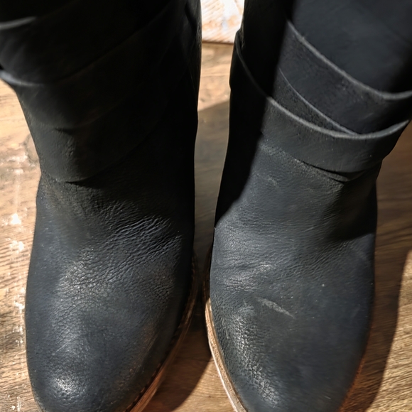 Free People Royal Rush Wrap Black Knee-High Boho Boots - Picture 3 of 15